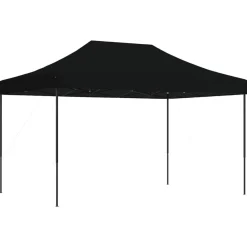 Pelouses & Jardins-vidaXL Tente de réception pliable escamotable 440x292x315 cm Noir