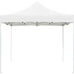 Pelouses & Jardins-vidaXL Tente de réception pliable Aluminium 3 x 3 m Blanc