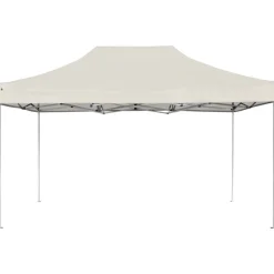 Pelouses & Jardins-vidaXL Tente de réception pliable Aluminium 4,5x3 m Crème Cr&egrave;me