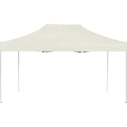 Pelouses & Jardins-vidaXL Tente de réception pliable Aluminium 4,5x3 m Crème Cr&egrave;me