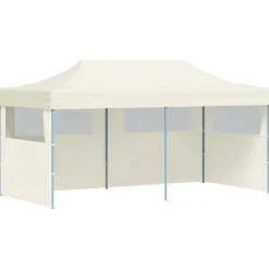 vidaXL Tente de réception pliable crème 3 x 6 m