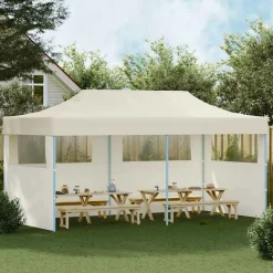 vidaXL Tente de réception pliable crème 3 x 6 m