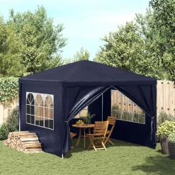Pelouses & Jardins-vidaXL Tente de réception 3 x 3 m Bleu