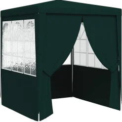Pelouses & Jardins-vidaXL Tente de réception avec parois latérales 2x2 m 90 g/m² Vert