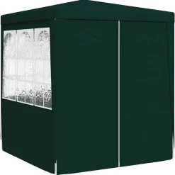 Pelouses & Jardins-vidaXL Tente de réception avec parois latérales 2x2 m 90 g/m² Vert