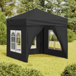 Pelouses & Jardins-vidaXL Tente de réception pliable avec parois 2x2 m Anthracite