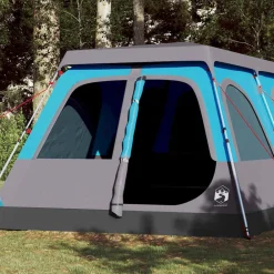 Loisirs De Plein Air-vidaXL Tente familiale à dôme 10 personnes libération rapide Bleu