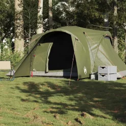 Loisirs De Plein Air-vidaXL Tente familiale à dôme 6 personnes imperméable Vert olive