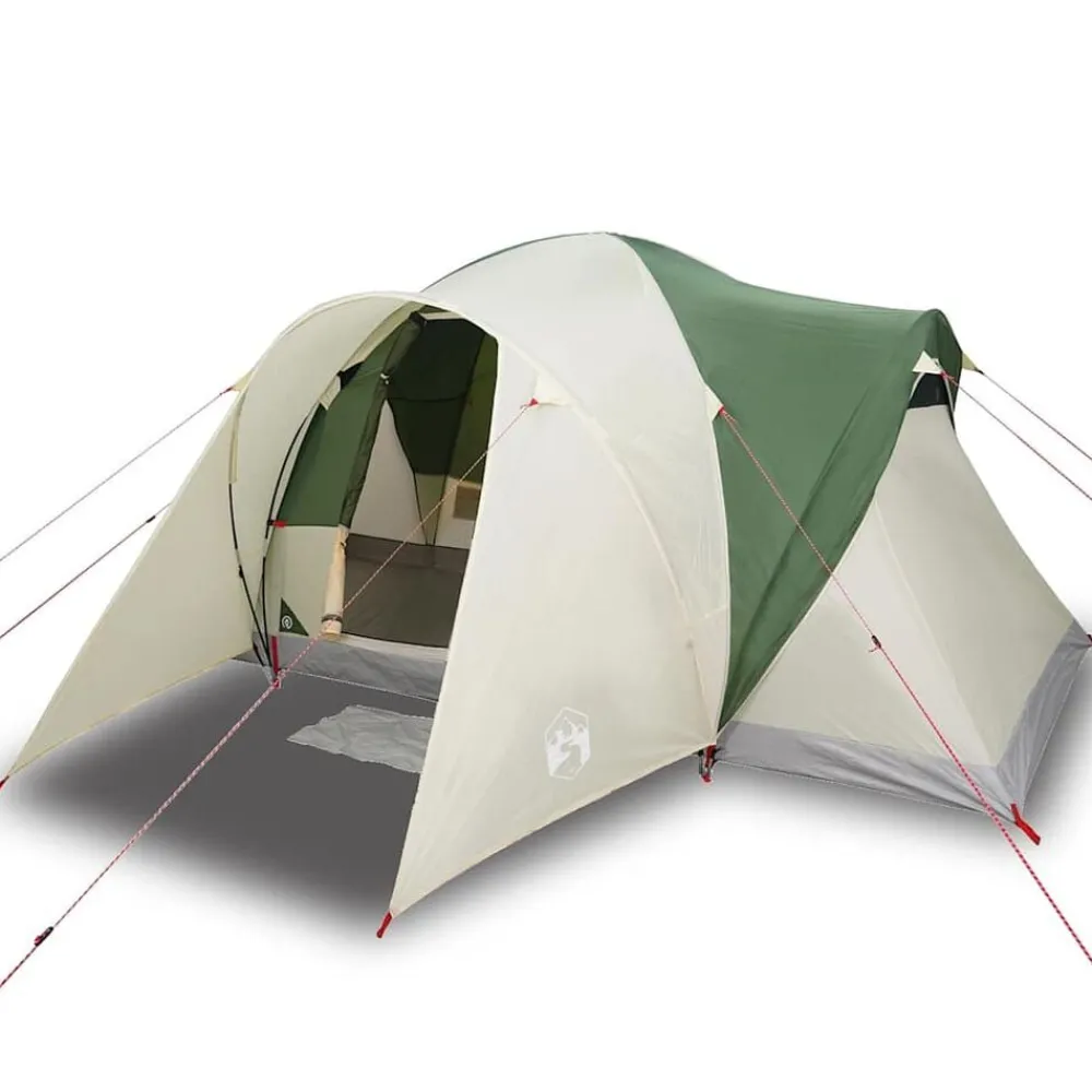 Loisirs De Plein Air-vidaXL Tente familiale à dôme 6 personnes imperméable Vert