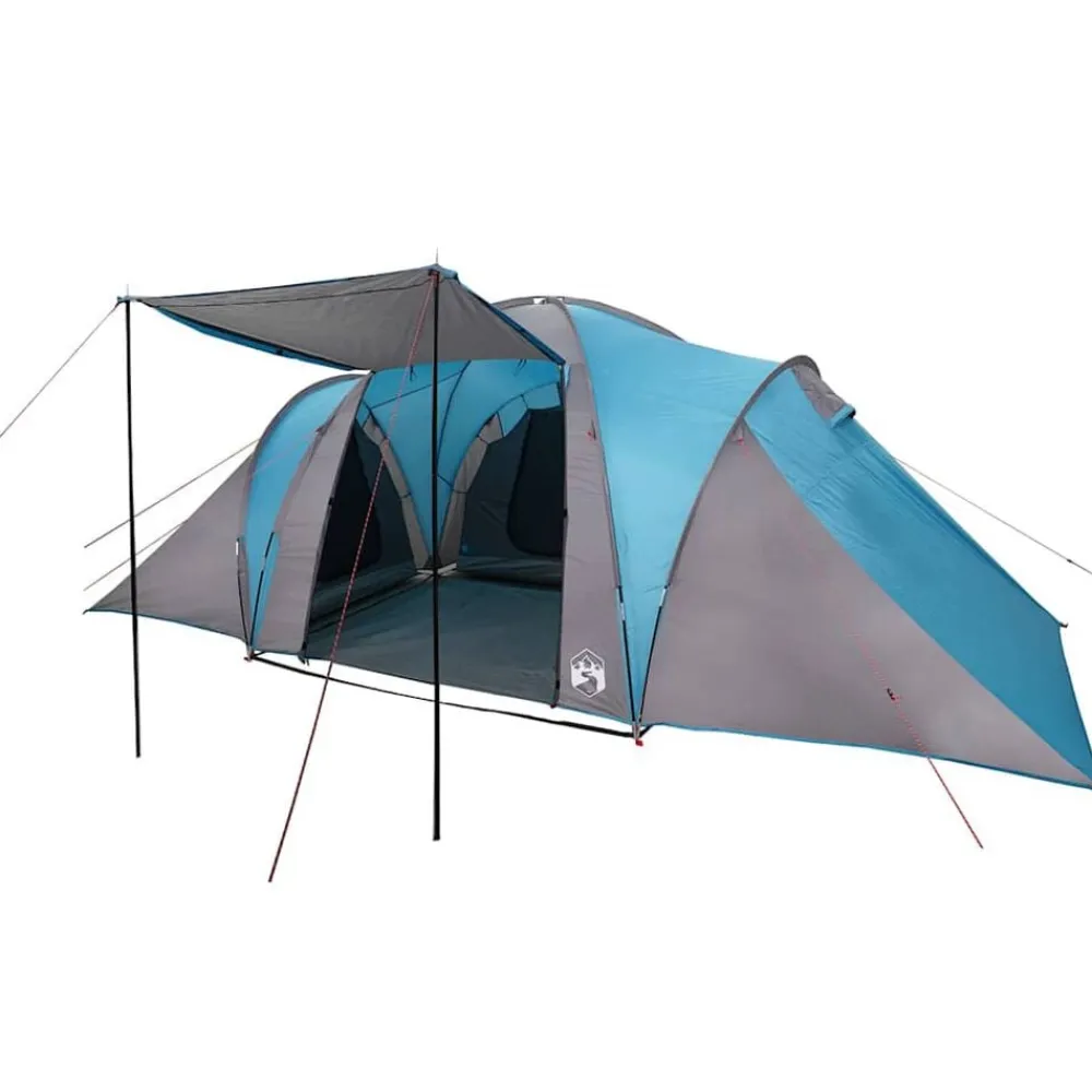 Loisirs De Plein Air-vidaXL Tente familiale à dôme 6 personnes imperméable Bleu