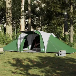 Loisirs De Plein Air-vidaXL Tente familiale à dôme 6 personnes imperméable Vert
