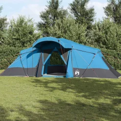 Loisirs De Plein Air-vidaXL Tente familiale avec toit et gris 721 x 335 x 212 cm Bleu