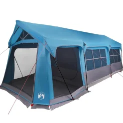 Loisirs De Plein Air-vidaXL Tente familiale et gris 620 x 322 x 240 cm Polyester Bleu
