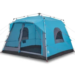 Loisirs De Plein Air-vidaXL Tente familiale cabine 7 personnes dégagement rapide Bleu