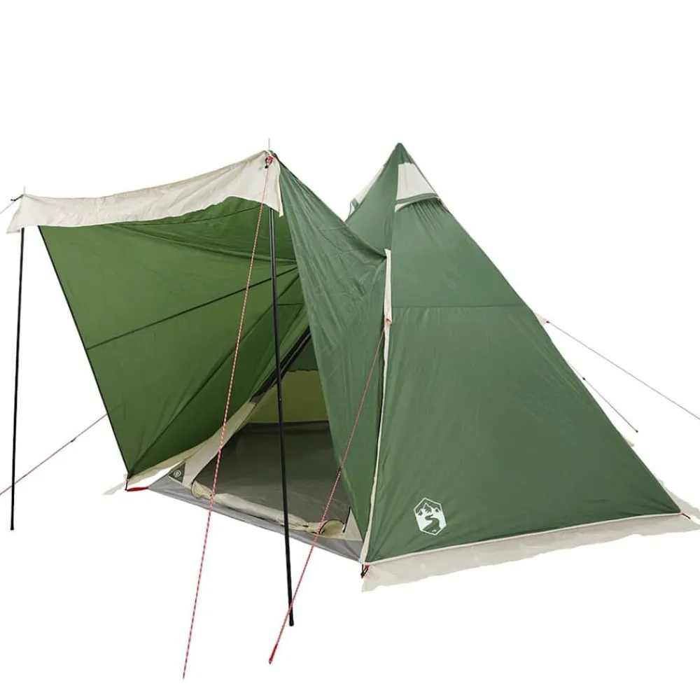 Loisirs De Plein Air-vidaXL Tente familiale tipi 6 personnes imperméable Vert