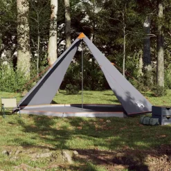 Loisirs De Plein Air-vidaXL Tente familiale tipi 8 personnes et orange imperméable Gris