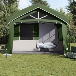 Loisirs De Plein Air-vidaXL Tente familiale et blanc 620 x 322 x 240 cm Polyester Vert