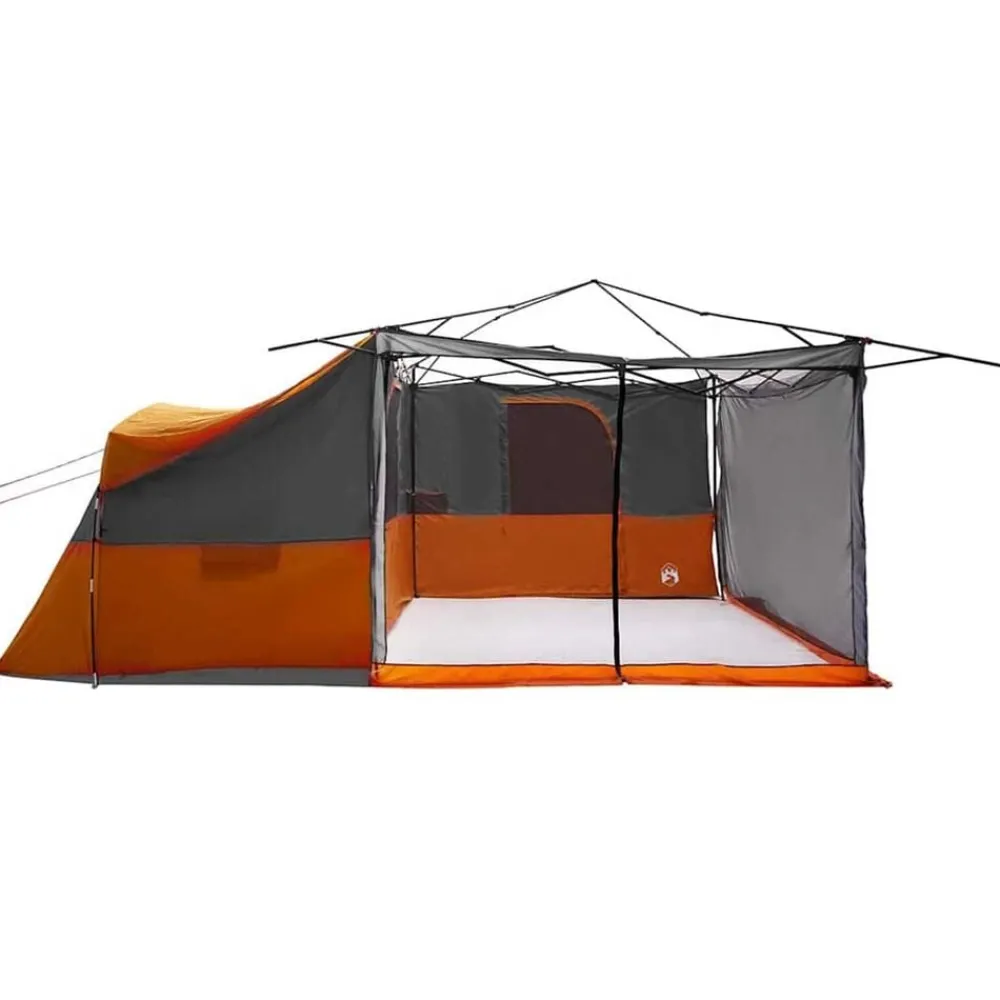 Loisirs De Plein Air-vidaXL Tente intérieure 520 x 520 x 190 cm taffetas Gris et orange