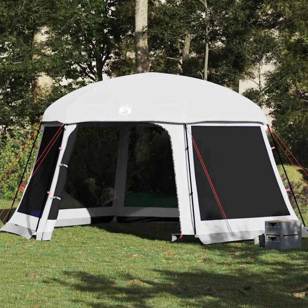 Loisirs De Plein Air-vidaXL Tente piscine toit amovible parois maille 512x458 cm Gris
