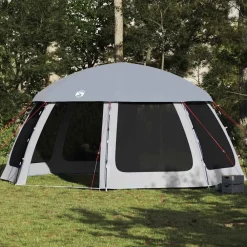 Loisirs De Plein Air-vidaXL Tente piscine toit amovible parois maille 510x510 cm Gris