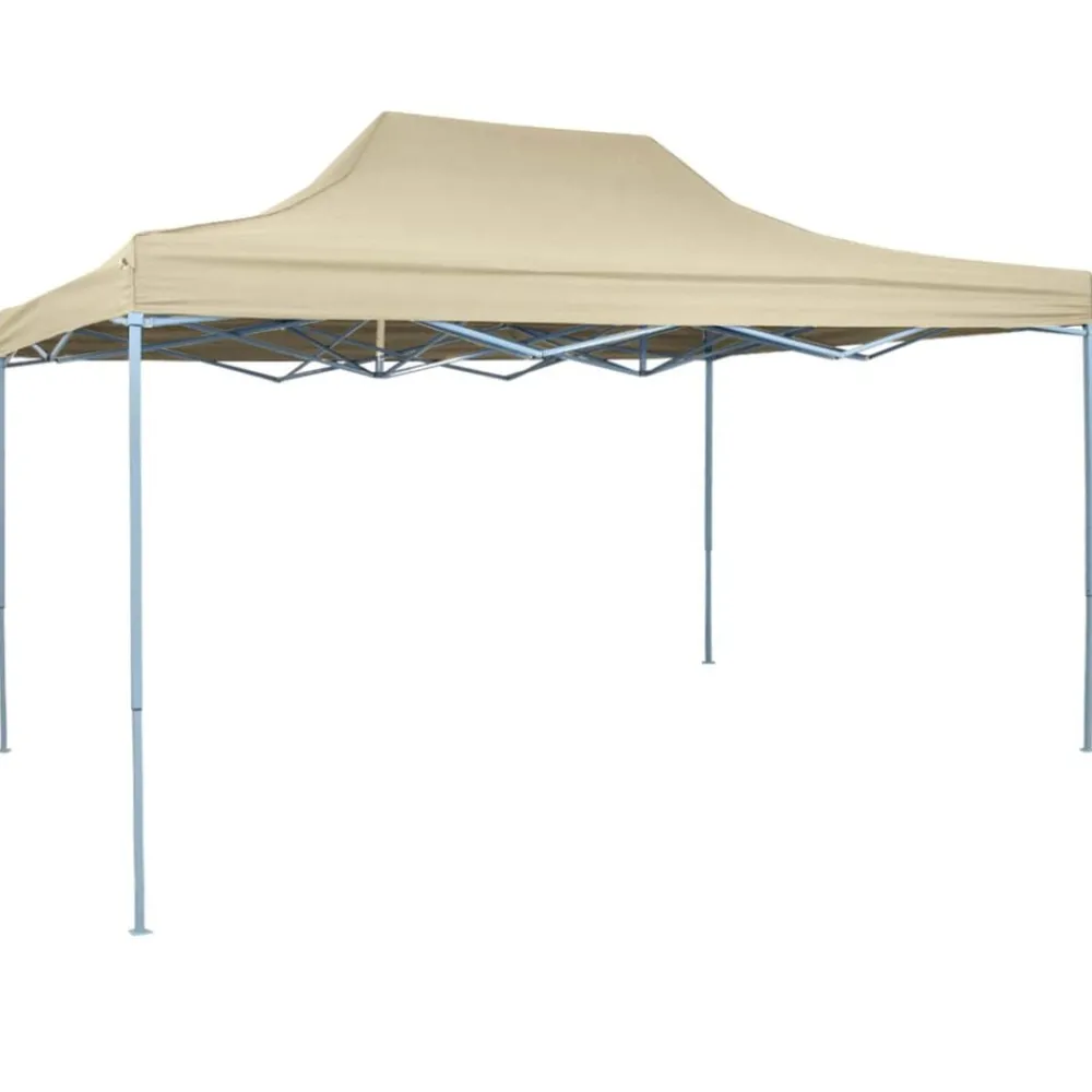Pelouses & Jardins-vidaXL Tente pliable 3 x 4,5 m Blanc crème Crème