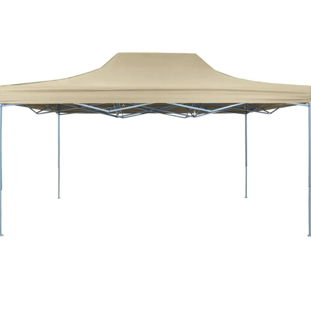 Pelouses & Jardins-vidaXL Tente pliable 3 x 4,5 m Blanc crème Crème