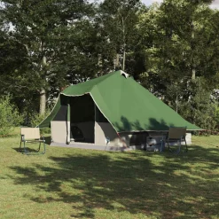 Loisirs De Plein Air-vidaXL Tente Tipi avec toit 358 x 296 x 258 cm taffetas Vert