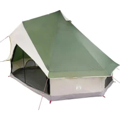 Loisirs De Plein Air-vidaXL Tente Tipi avec toit 400 x 346 x 250 cm taffetas Vert