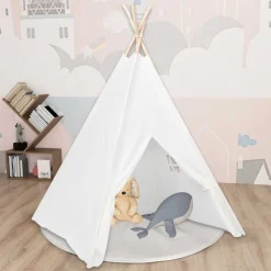 vidaXL Tente tipi d'enfants avec sac Peau de pêche 120x120x150cm
