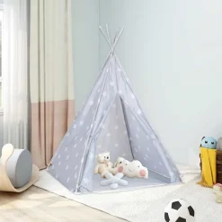 vidaXL Tente tipi pour enfants avec sac Polyester 115x115x160 cm