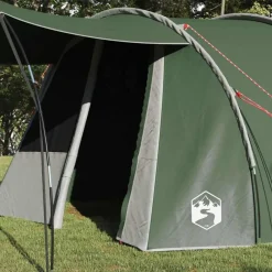 Loisirs De Plein Air-vidaXL Tente tunnel 4 personnes et blanc 740 x 370 x 220 cm Vert