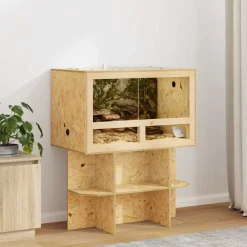 vidaXL Terrarium Marron 80 x 50 x 50 cm OSB