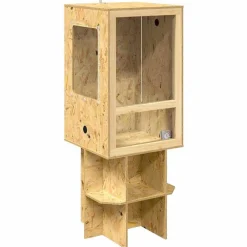 Articles Pour Animaux De Compagnie-vidaXL Terrarium Marron 50 x 50 x 130 cm OSB
