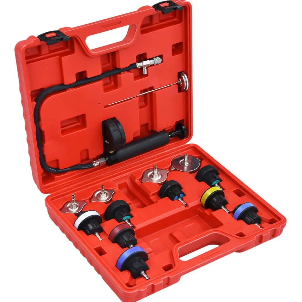 Equipement & Outils De Garage-vidaXL Testeur de pression pour refroidissement et bouchon 14 pcs