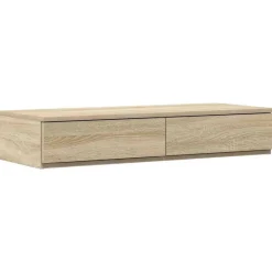 Tables-vidaXL Tiroirs de lit avec tiroir Chêne Sonoma 100 x 36,5 x 16,5 cm Ch&ecirc;ne sonoma