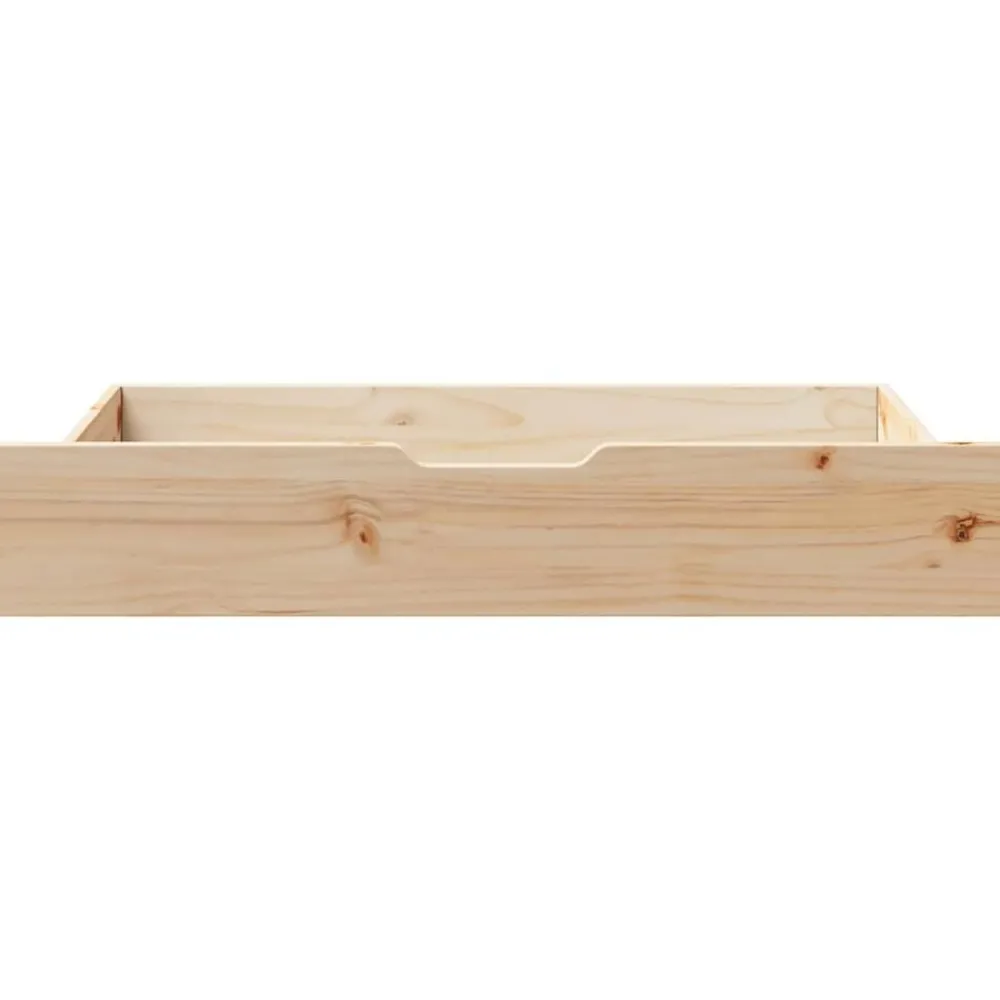 vidaXL Tiroirs sous le lit avec roulettes 2 pcs 95x55x17 cm pin massif