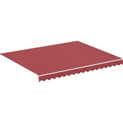 Pelouses & Jardins-vidaXL Tissu de remplacement pour auvent Bordeaux rouge 3x2,5 m rouge bordeaux