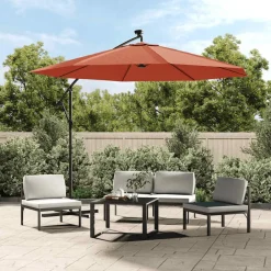 vidaXL Tissu de remplacement pour parasol déporté terre cuite 300 cm