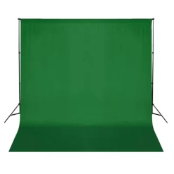 Appareils Photo-vidaXL Toile de fond coton sans support 300x300 cm incrustation Vert