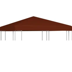 vidaXL Toile supérieure de gazebo 310 g/m² 3x3 m Terre cuite