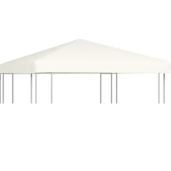 Pelouses & Jardins-vidaXL Toile supérieure de belvédère 310 g / m² 3 x 3 m crème Blanc