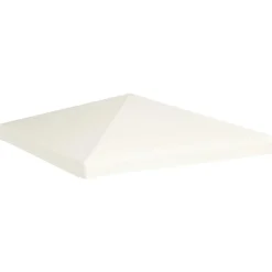Pelouses & Jardins-vidaXL Toile supérieure de belvédère 310 g / m² 3 x 3 m crème Blanc