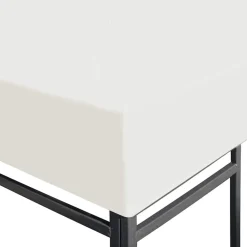 Pelouses & Jardins-vidaXL Toile supérieure de belvédère 310 g / m² 3 x 3 m crème Blanc