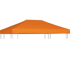 Pelouses & Jardins-vidaXL Toile supérieure de belvédère 310 g / m² 4 x 3 m Orange