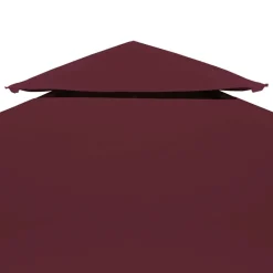 Pelouses & Jardins-vidaXL Toile supérieure double de belvédère 310 g/m² 3x3 m Bordeaux Bordeaux