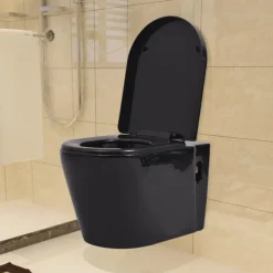 vidaXL Toilette murale Céramique