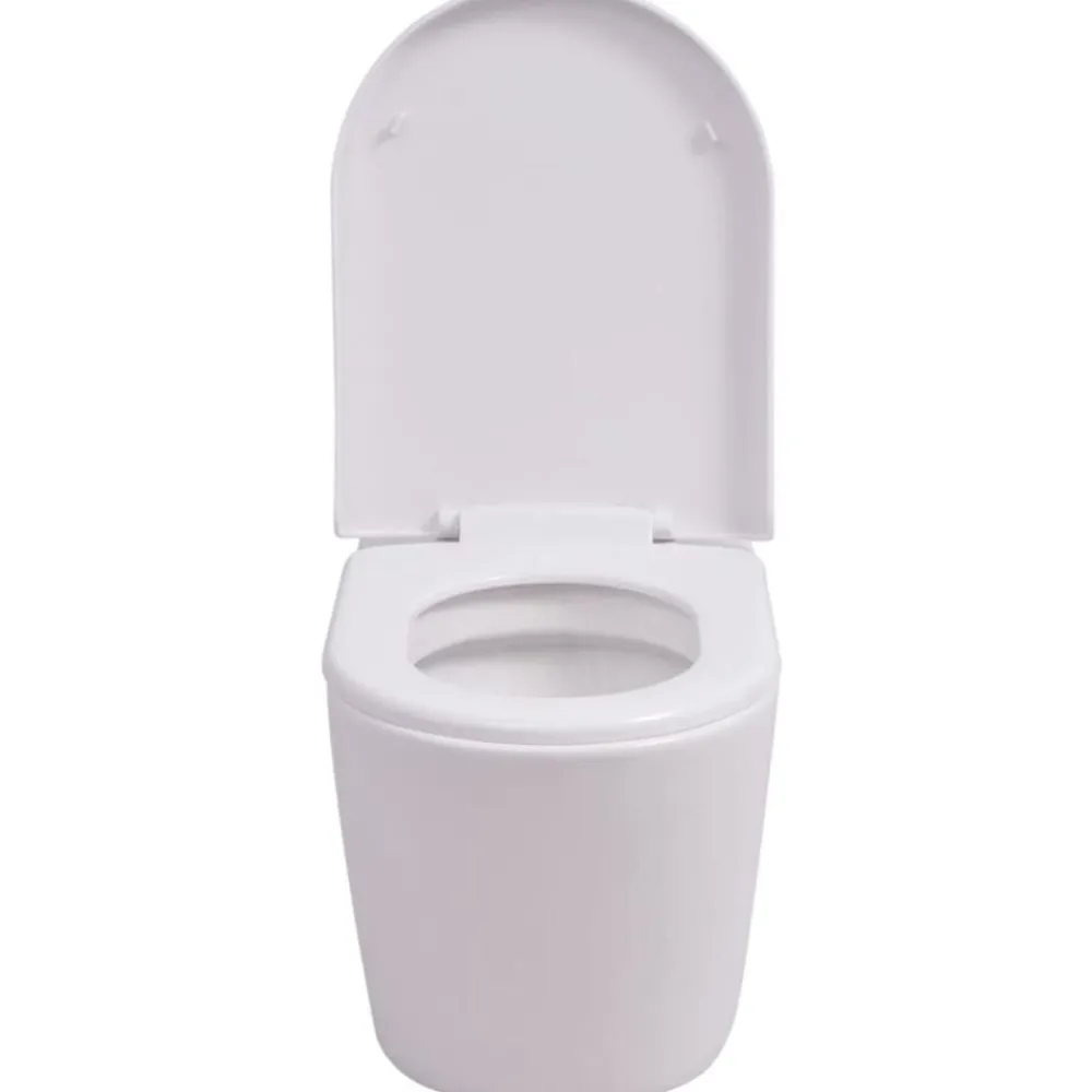 Plomberie-vidaXL Toilette murale Céramique Blanc