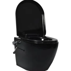 vidaXL Toilette murale sans bord à fonction de bidet Céramique