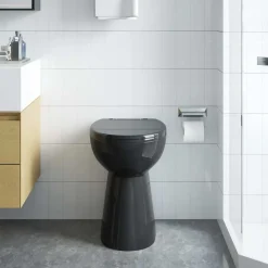 vidaXL Toilette sans rebord 7 cm hauteur supplémentaire Abattant amorti Céramique