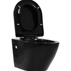 vidaXL Toilette suspendue au mur sans rebord Céramique
